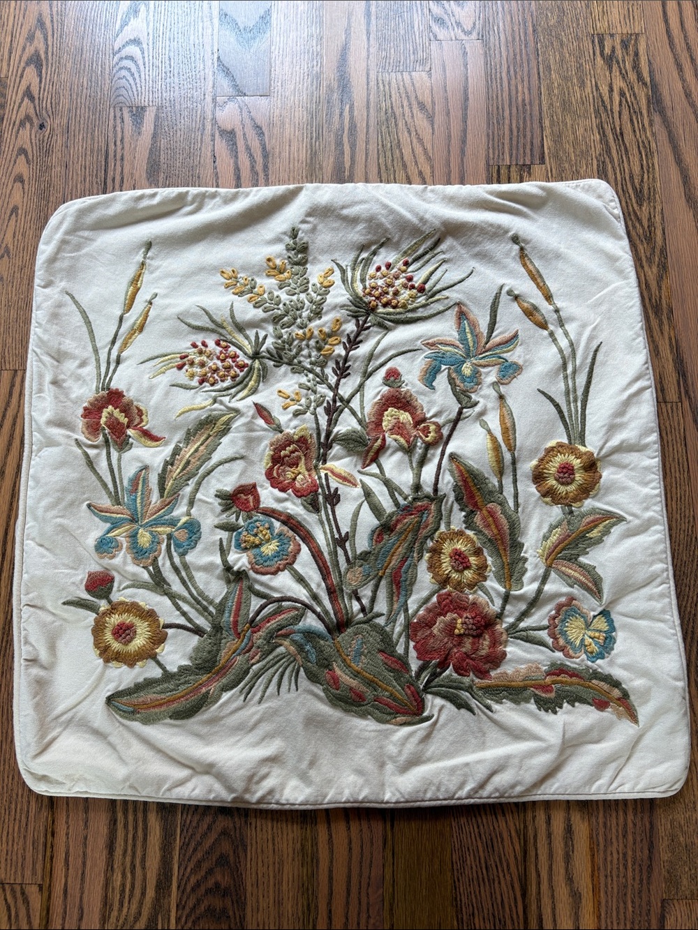Pottery Barn embroidered pillow sham